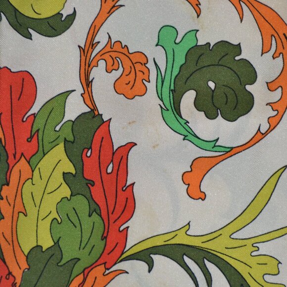 Vintage 1960s Emilio Pucci 100% Silk Blouse Green Orange Size 10 -XS SMALL/SMALL - Picture 9 of 15